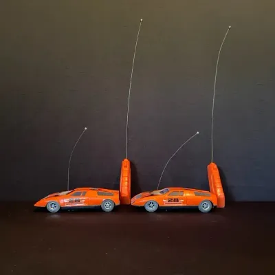 2 Vintage Straco RC Super Racer Mercedes Benz C111 Battery Operated Remote Control Toy Race Cars