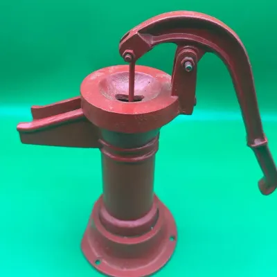 Red-painted Cast Iron Hand Pitcher Pump