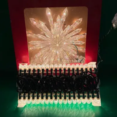 Christmas Light Topper And 12 Strands Crystal Lights