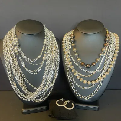 Vintage Silver Tone Costume Jewelry