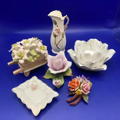 Vintage Miscellaneous Decorative Items With A Capodimonte Style