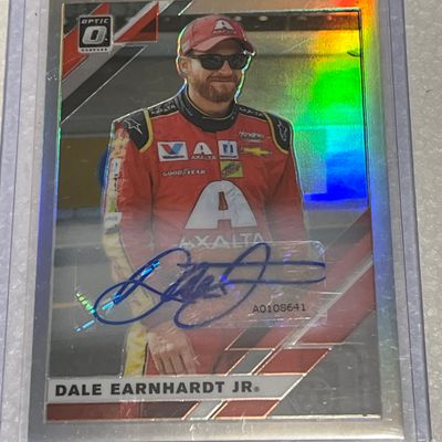 Signed Dale Earnhardt Jr Card in plastic