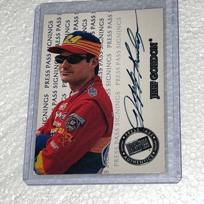 Jeff Gordon LE Autographed Press Pass Card