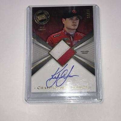 Kyle Larson 2014 Press Pass Autographed Relic