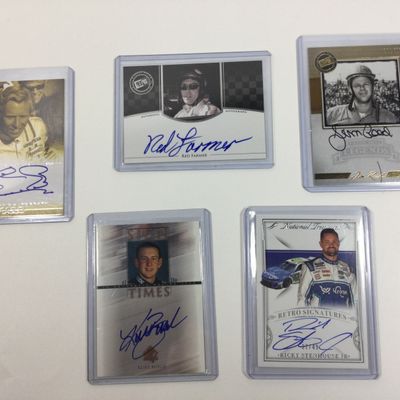 NASCAR Autographed Trading Cards (5)