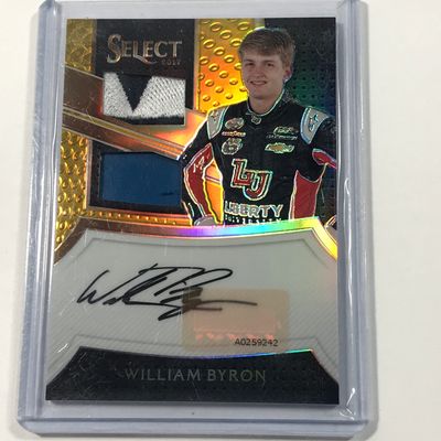 2017 Panini Select William Byron Signature Card
