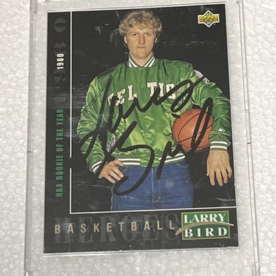 Larry Bird Signed 1980 rookie of the year card