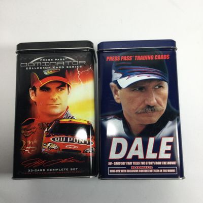 Press Pass Trading Cards Tins (2)