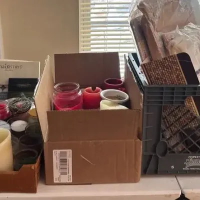 Candles And Cross Stitching 