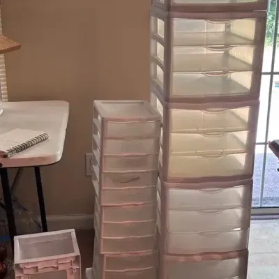 Massive Storage Lot And Laundry, Ironing Board And Cleaning items 