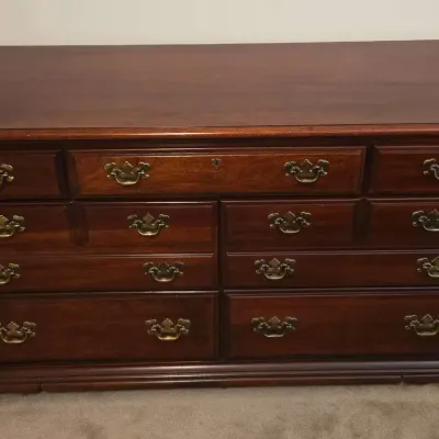 American Drew Wood 7-Drawer Double Dresser