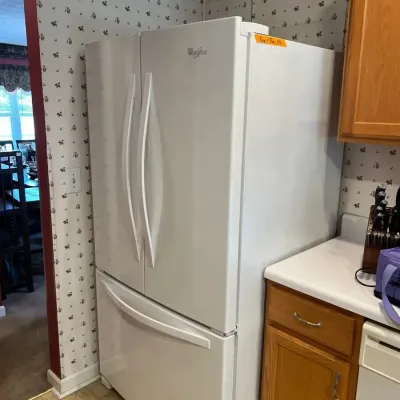 Whirlpool White French Door Refrigerator with Bottom Freezer