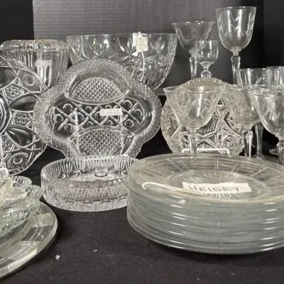Large Lot Of Cut Glass And Crystal 