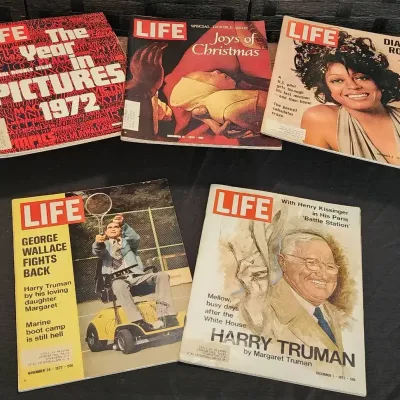 (5) 1972 Life Magazines