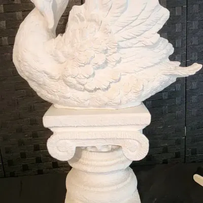 Large Swan Planter & Column Pedestal