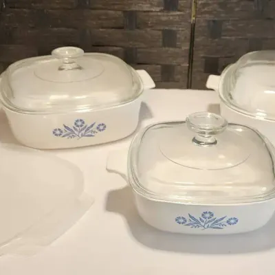 Corning Ware (Blue Cornflower) Casserole Dishes w/lids