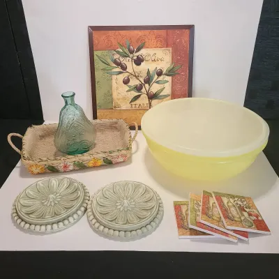 Giant Tupperware Bowl, Mediterranean Decor