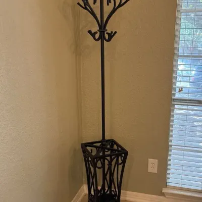 Heavy Coat Rack w Umbrella Stand Base