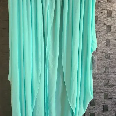 Vtg Lillie Rubin (Per Resale Tag) Seafoam Green Shrug With Shoulder Pads
