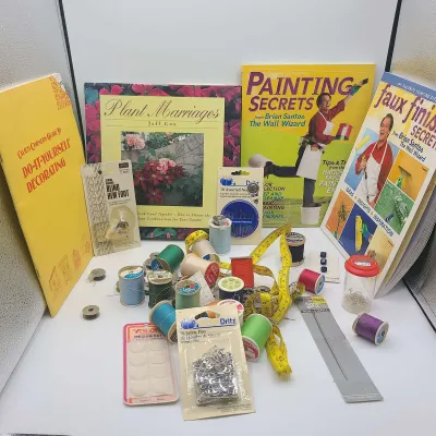 Craft/ Plant/ Decorating Books, and Sewing Supplies