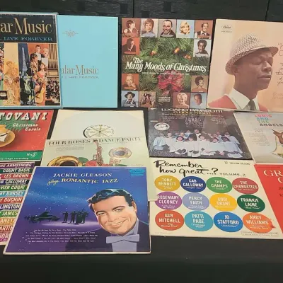 Record Albums- Christmas and 1930s-60s Hits