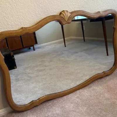 Lg Wood Frame Mirror 