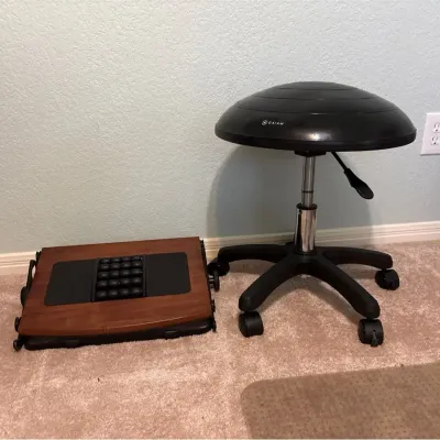Ergonomic Seat and Foot Rest Massager