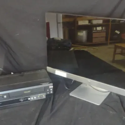Symphonic Vhs/DVD Player And HP Monitor