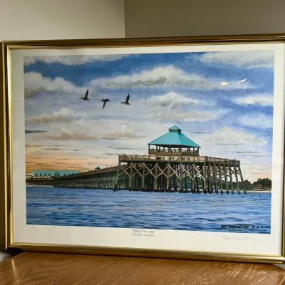 Matt Constantine Folly Pier 1995 - 24.5x18.5 Inches