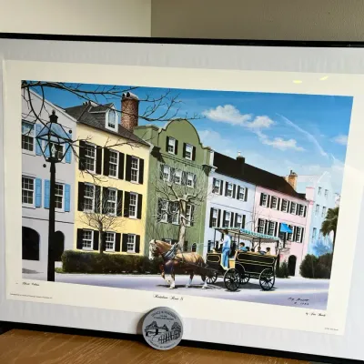 Jim Booth Rainbow Row II & Cooper River Bridges Keepsake