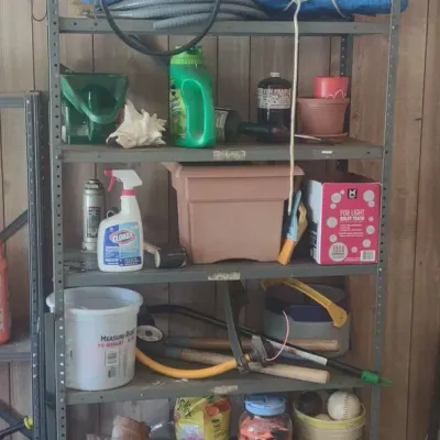 Steel Shelf And Contents