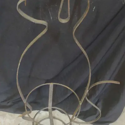 Wrought Iron Dog Silhouette Plant Holder 