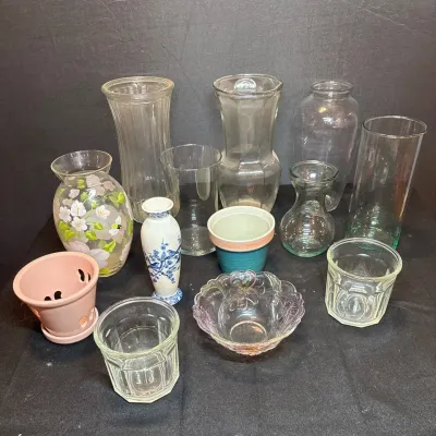 Eclectic Collection Of Vintage Vases and Flower Pots