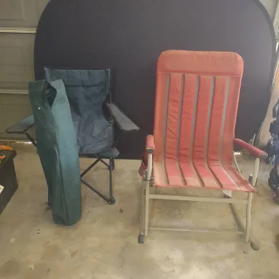 Camp Chairs And Folding Metal Rocker