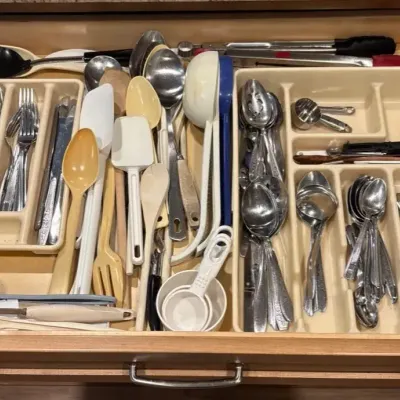 Large Kitchen Utensil And Flatware Lot 