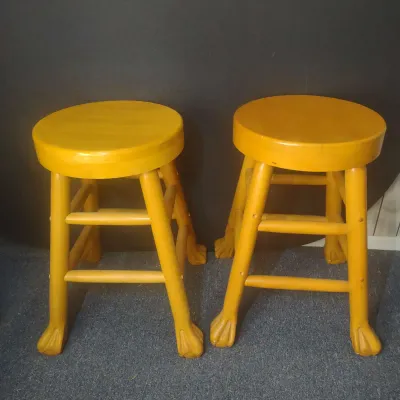 Oversized Claw And Ball Bar Stools