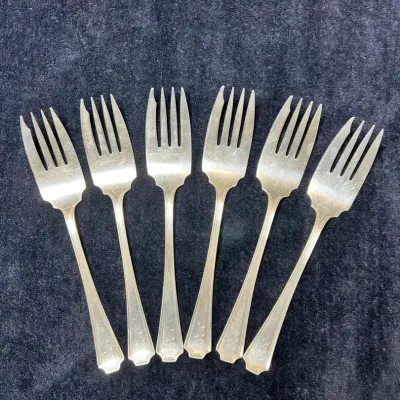 Sterling Silver Salad Forks - 6.3 Ounces 
