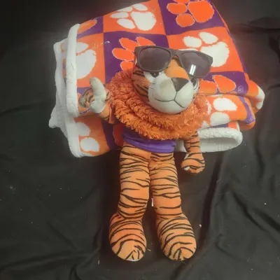 Clemson  Blanket And Tiger 