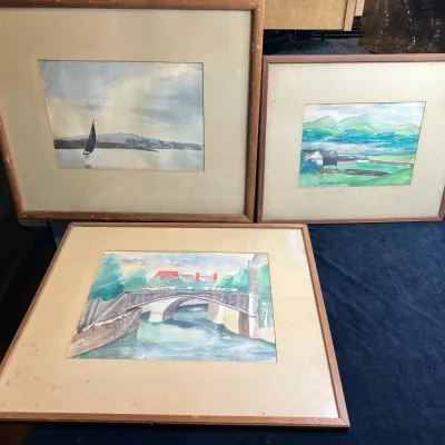 Signed Randolph Venable Watercolors - x3