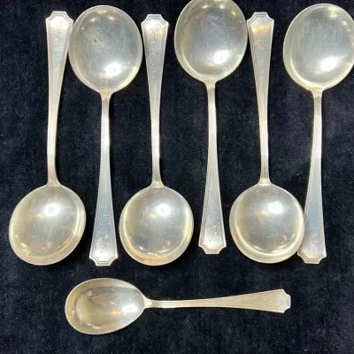 Sterling Silver Soup Spoons - 10 Ounces