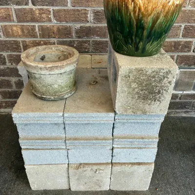 Concrete Blocks And Pots