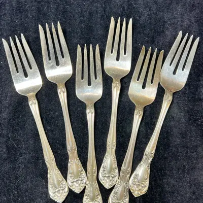 Alvin Sterling Silver Salad Forks - 7.6 Ounces
