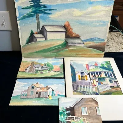 Randolph Venable Watercolors Of Country Houses - x5
