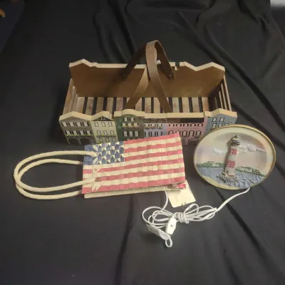 Rainbow Row Basket, Morris Island Lighthouse Plate And More