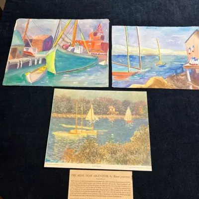 Monet Print & Other Watercolors