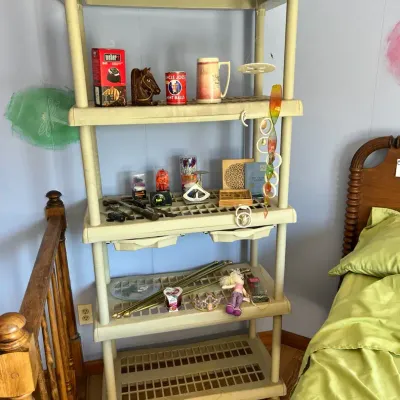 Poly Shelving Unit With Contents