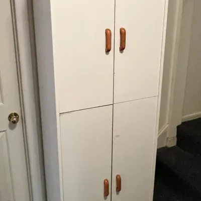 White Storage Cabinet - 25x15x72 Inches 