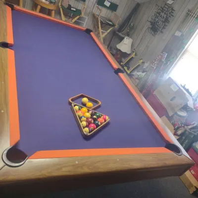 Full Size Pool Table In Clemson Colors