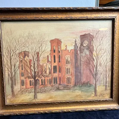 Framed H.M. Kady Watercolor (1921)
