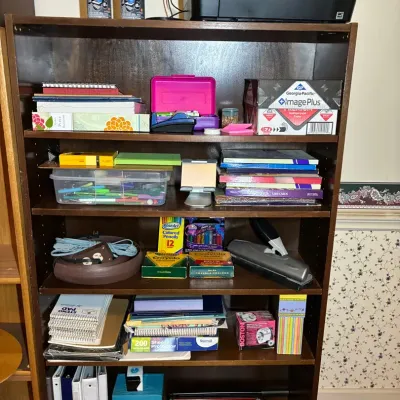 MEGA Office Supply Lot/ Bookshelf